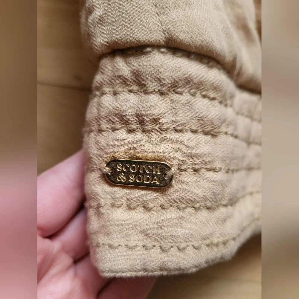 Scotch & Soda Floral Quilted Jacket - Cream and Tan - Picture 10 of 11